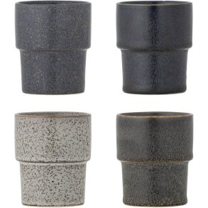 Bloomingville Ewan Tasse 4er Set 15 cl, Braun