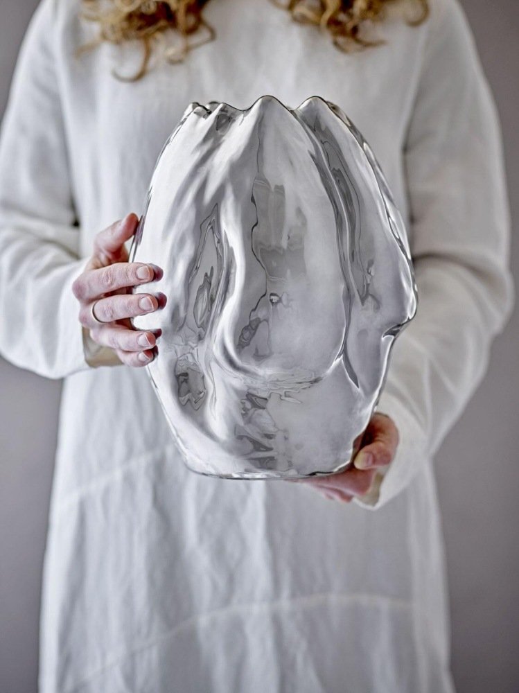 Bloomingville Bobby Vase H29 cm, Silber