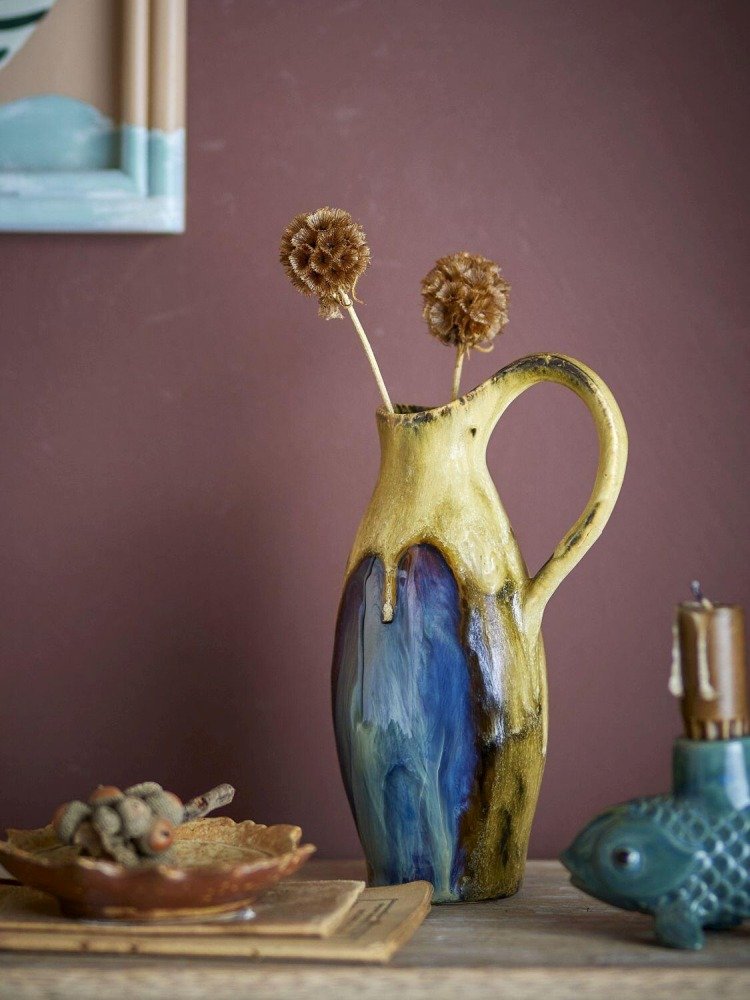 Creative Collection Jenkins Vase H20 cm, Gelb