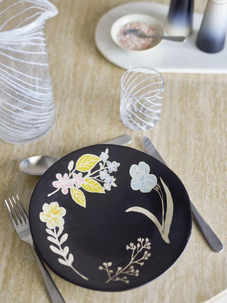 Bloomingville Amberly Serviertablett 26 cm, Schwarz