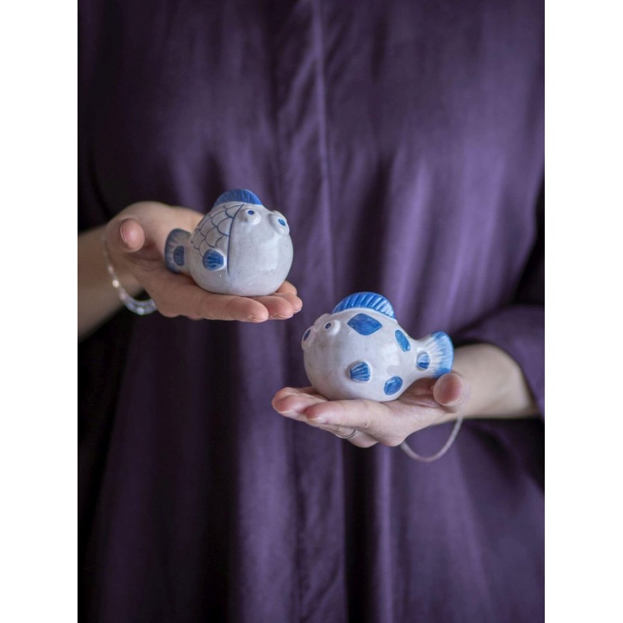 Bloomingville Fugu Salz- und Pfeffermhle H6,5 cm, Blau