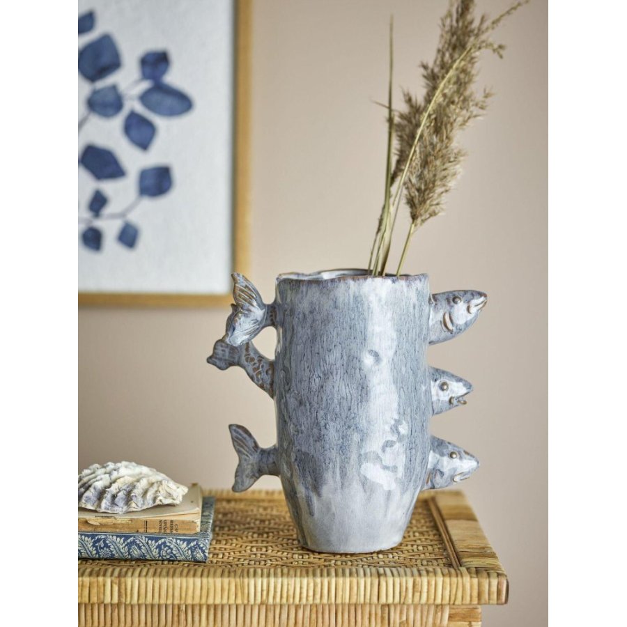 Creative Collection Tace Vase H23 cm, Blau
