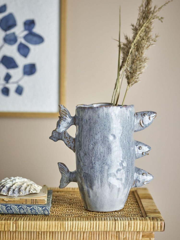 Creative Collection Tace Vase H23 cm, Blau