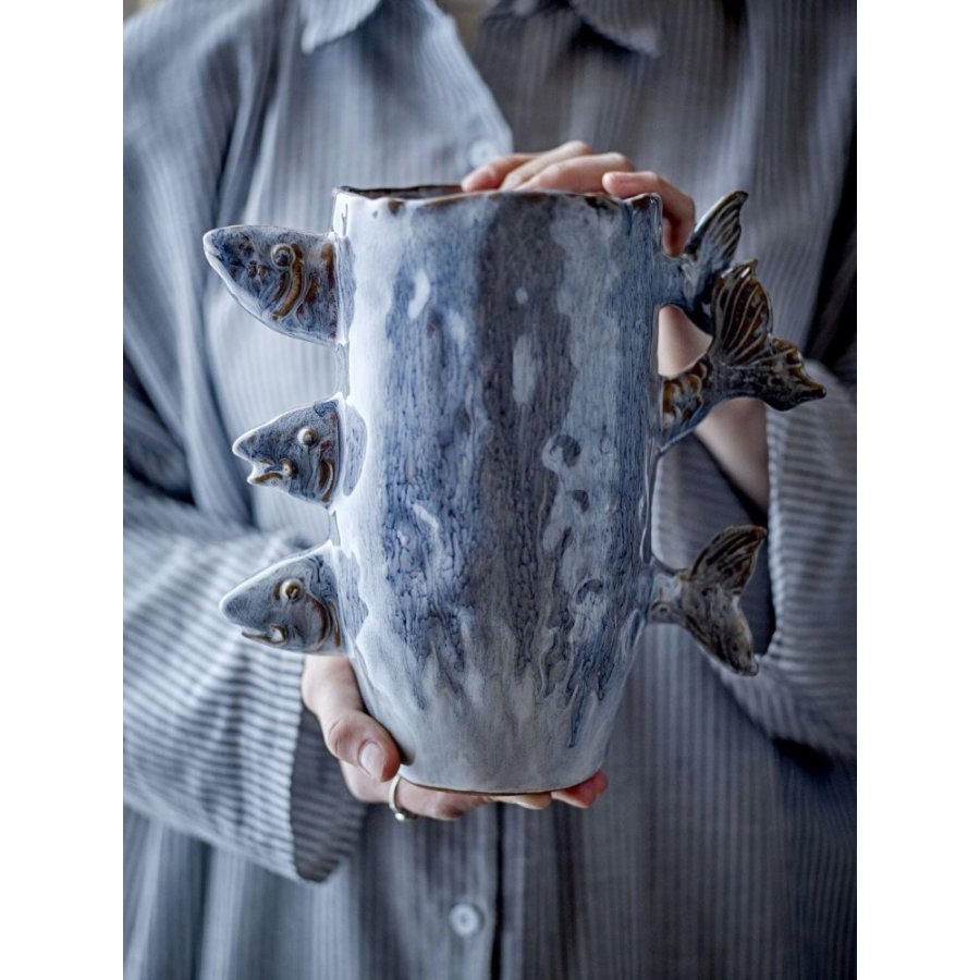 Creative Collection Tace Vase H23 cm, Blau