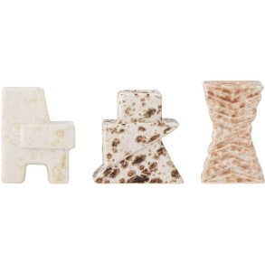 Bloomingville Blanchard Kerzenhalter 3er Set, Natur