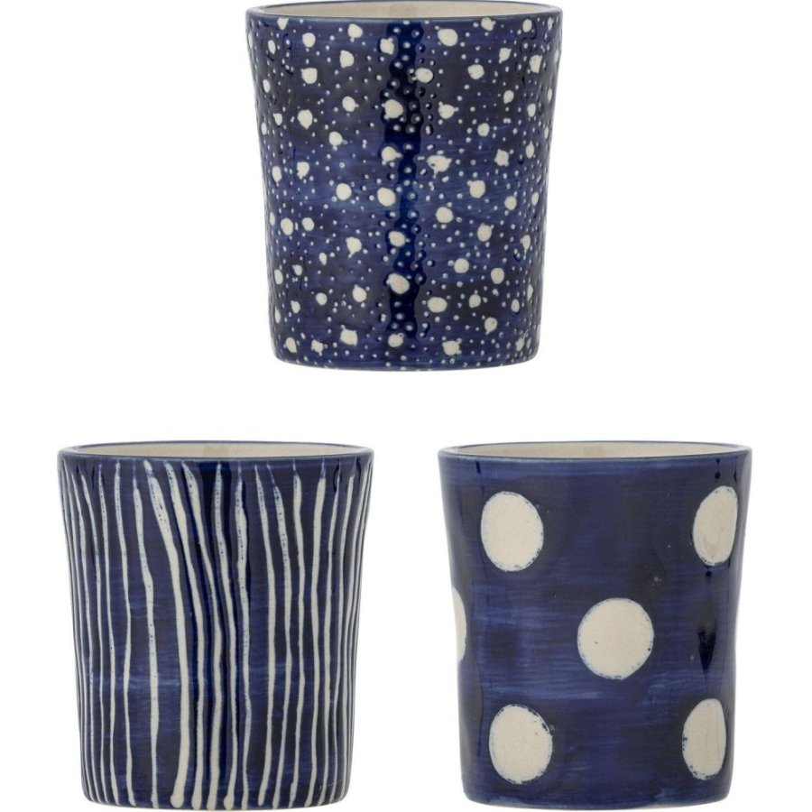 Creative Collection Minoa Tasse 3er Set 19 cl, Blau
