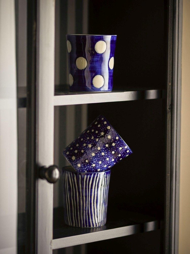 Creative Collection Minoa Tasse 3er Set 19 cl, Blau