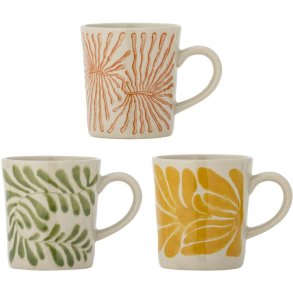 Creative Collection Fauni Tasse 3er Set 20,5 cl, Gelb