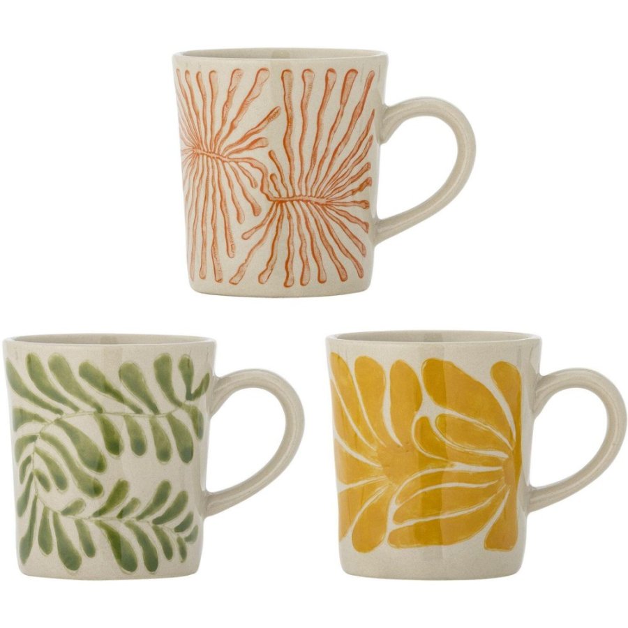 Creative Collection Fauni Tasse 3er Set 20,5 cl, Gelb