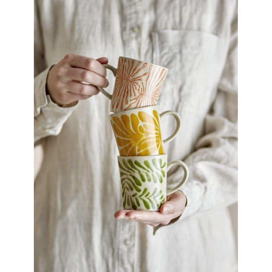 Creative Collection Fauni Tasse 3er Set 20,5 cl, Gelb