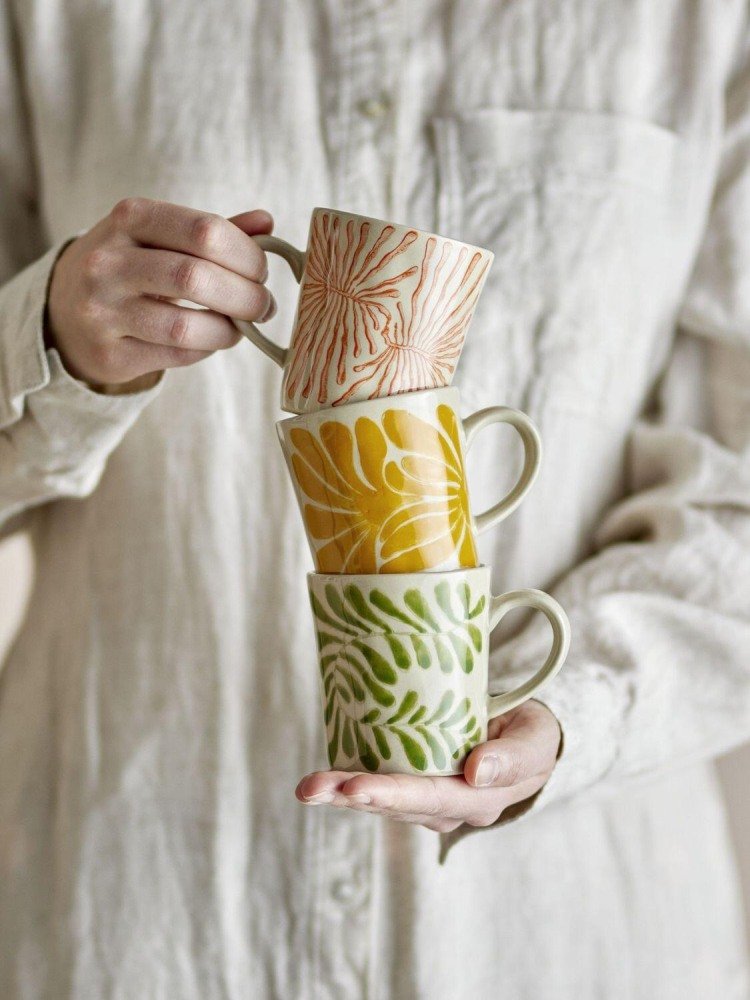 Creative Collection Fauni Tasse 3er Set 20,5 cl, Gelb