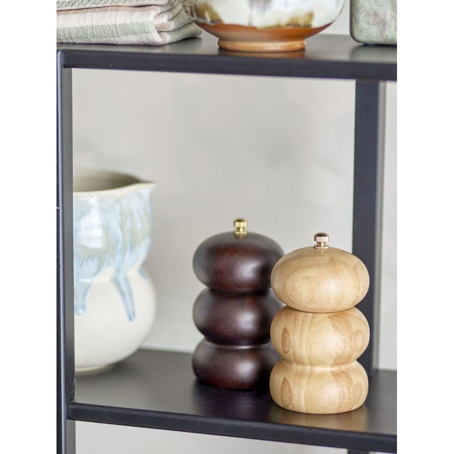Bloomingville Marge Salz- und Pfeffermhle H13 cm, Gummibaum