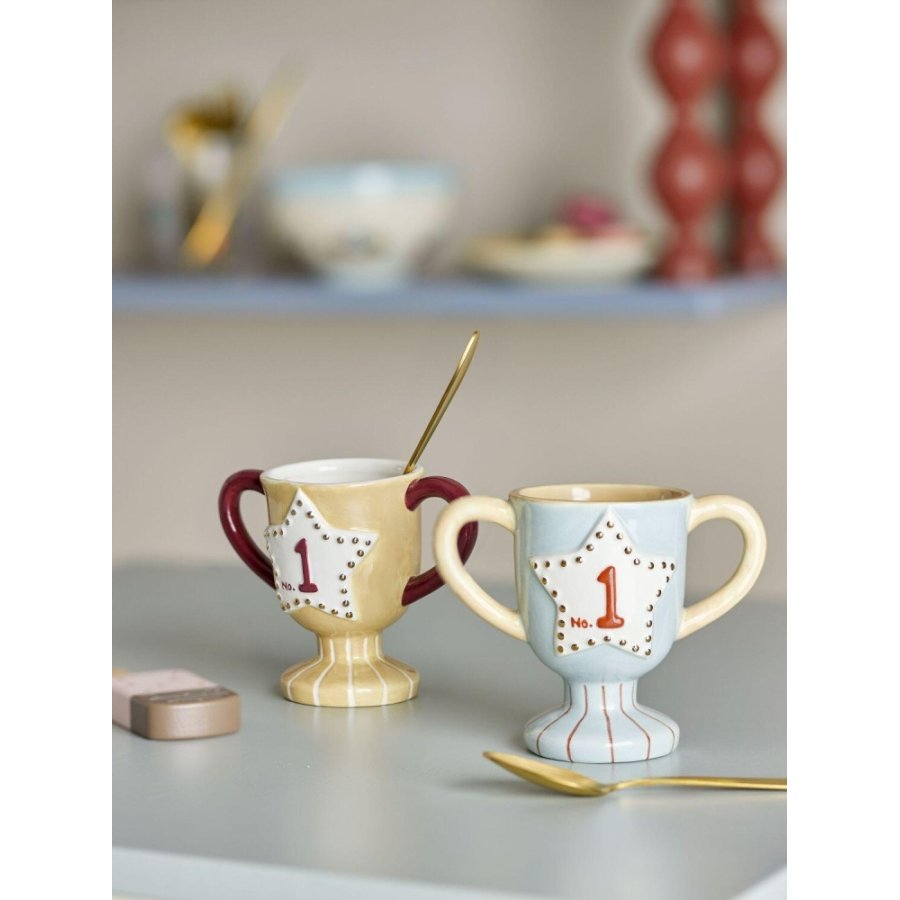 Bloomingville Mini Trophy Tasse 2er Set 15 cl, Blau