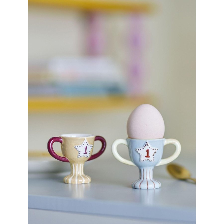 Bloomingville Mini Trophy Eierbecher 2er Set H6 cm, Blau