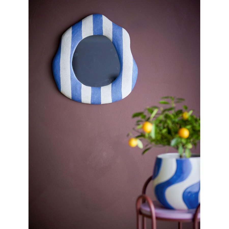 Bloomingville Travis Wandspiegel 38,5x39,5 cm, Blau