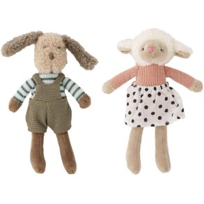 Bloomingville Mini Sol & Teo Puppe 2er Set 18 cm, Braun