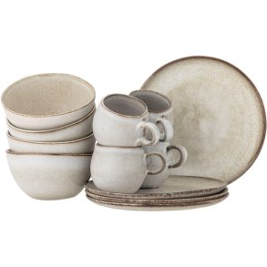 Bloomingville Sandrine Frhstcksset 12-teilig, Natur