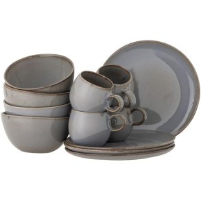 Bloomingville Sandrine Frhstcksset 12-teilig, Grau