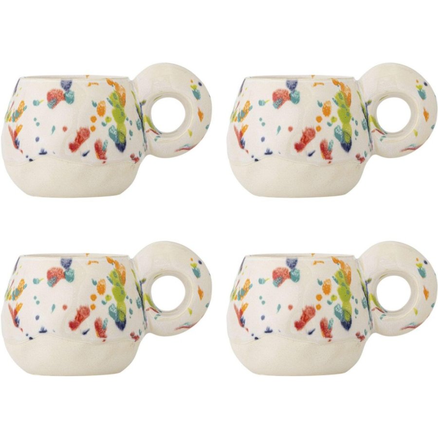 Bloomingville Freckles Tasse 4er Set 20 cl, Rot