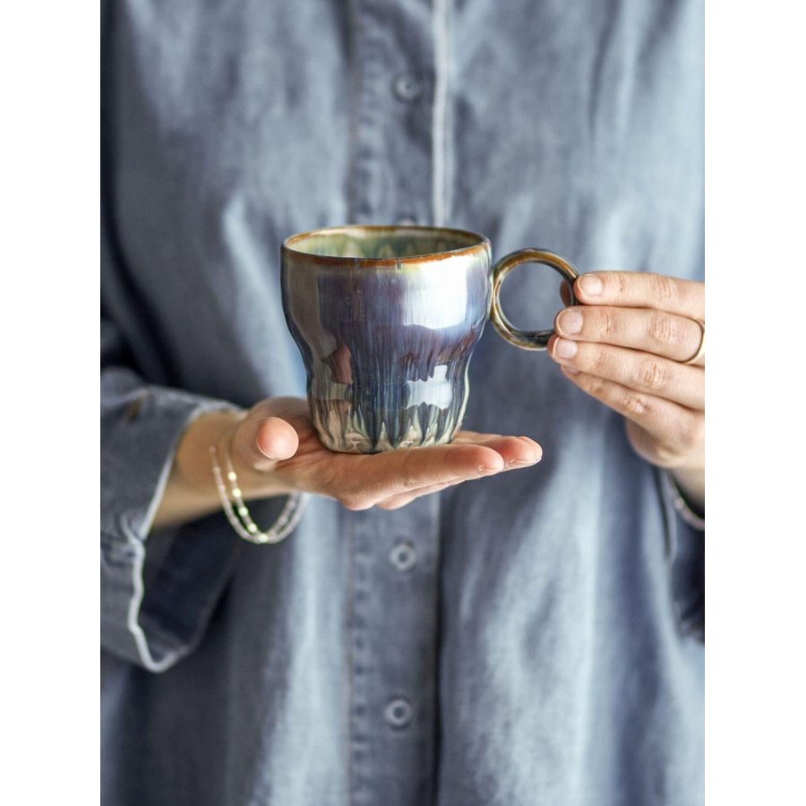 Bloomingville Nigel Tasse 4er Set 30 cl, Blau