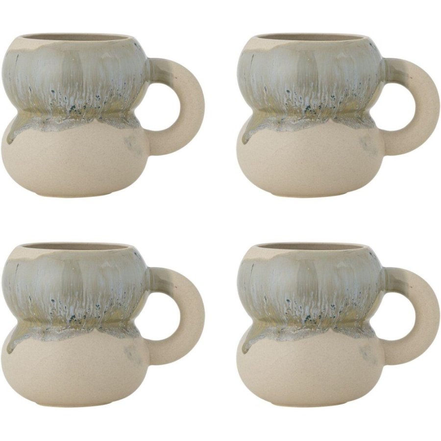 Bloomingville Luna Tasse 4er Set 40 cl, Blau