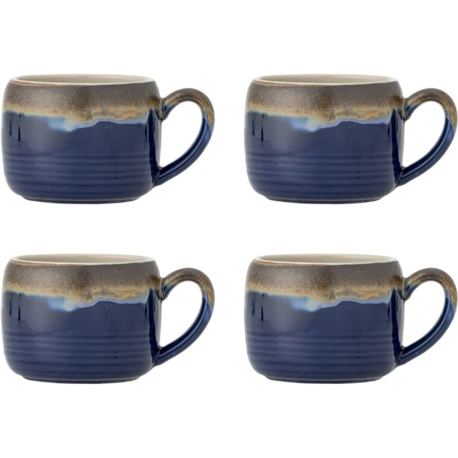 Bloomingville Sheen Becher 4er Set 40 cl, Blau