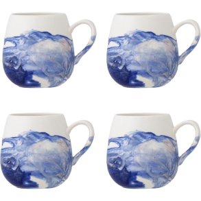 Bloomingville Lyre Tasse 4er Set 25 cl, Blau
