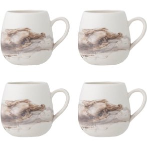 Bloomingville Lyre Tasse 4er Set 25 cl, Braun