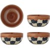 Bloomingville Check Schssel 4er Set 14 cm, Blau