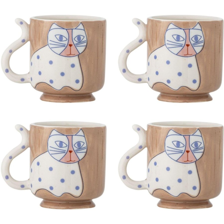Bloomingville Missy Becher 4er Set 32,5 cl, Braun