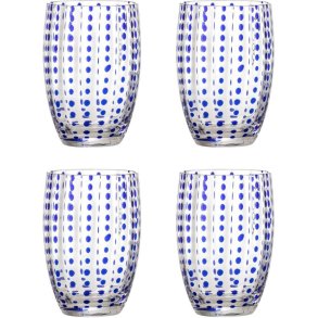 Bloomingville Brinley Trinkglas 4er Set 35 cl, Blau