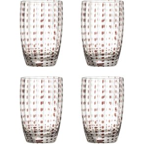 Bloomingville Brinley Trinkglas 4er Set 35 cl, Braun