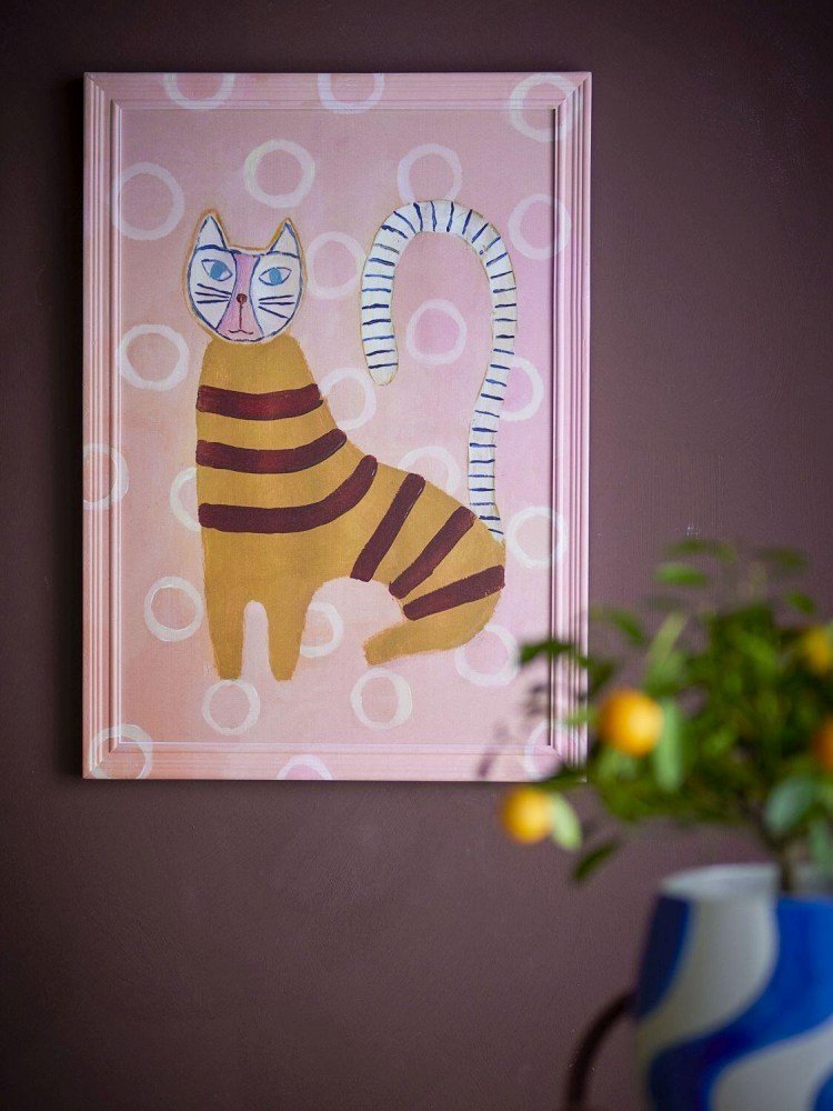 Bloomingville Missy Abbildung mit Rahmen 40x56 cm, Rosa