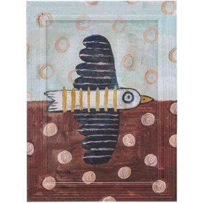 Creative Collection Brett Birdy Abbildung mit Rahmen 22,5x30 cm, Blau