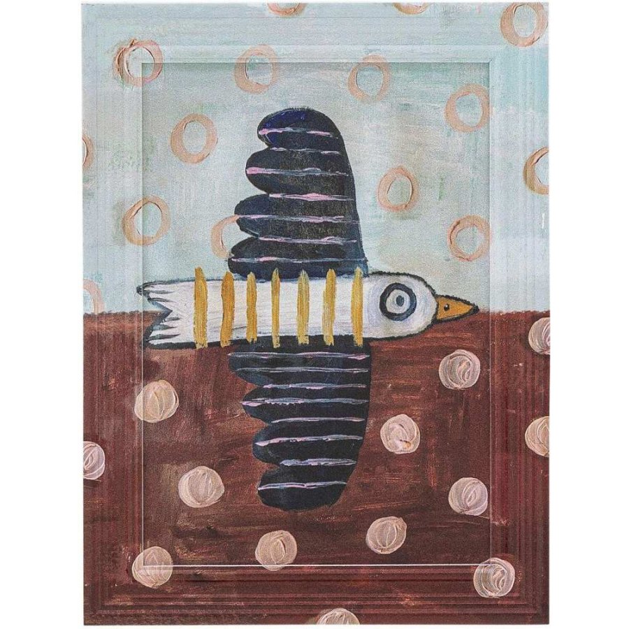 Creative Collection Brett Birdy Abbildung mit Rahmen 22,5x30 cm, Blau