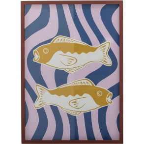 Bloomingville Remy Abbildung mit Rahmen 50x70 cm, Rosa