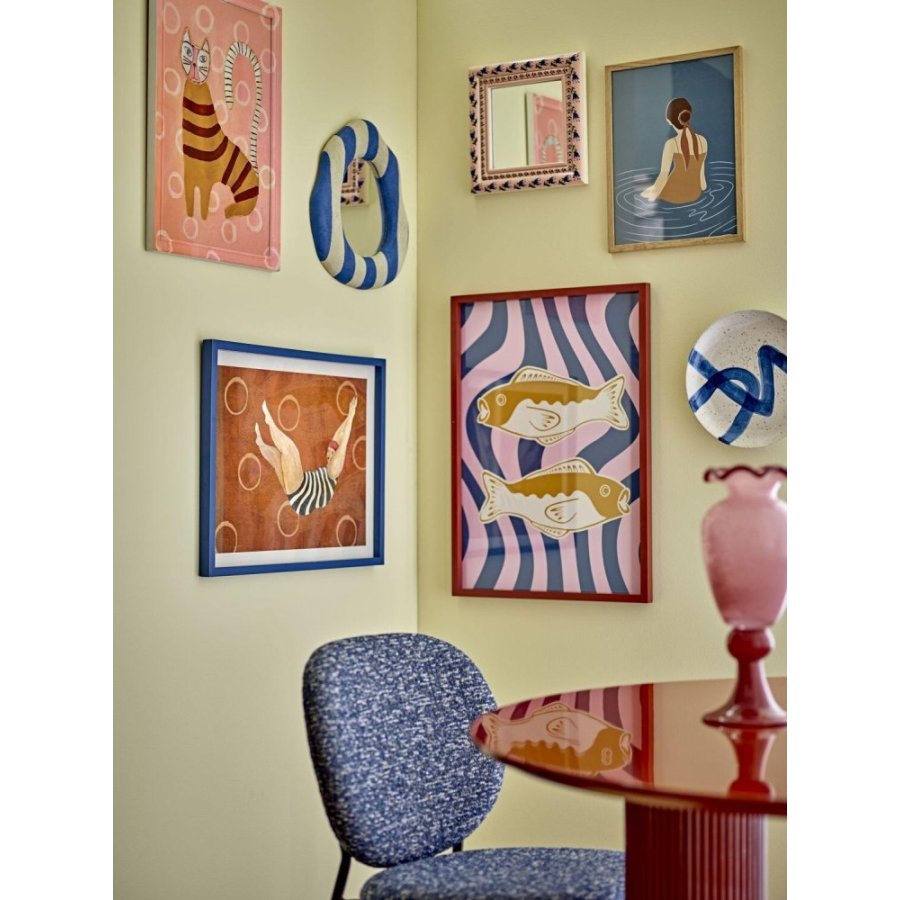 Bloomingville Remy Abbildung mit Rahmen 50x70 cm, Rosa
