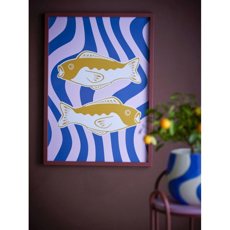 Bloomingville Remy Abbildung mit Rahmen 50x70 cm, Rosa