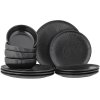 Bloomingville Neri Tafelservice 12-teilig, Schwarz