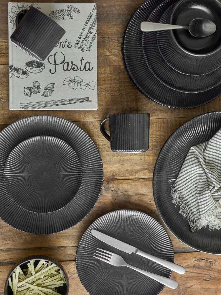 Bloomingville Neri Tafelservice 12-teilig, Schwarz