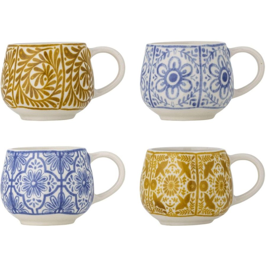 Creative Collection Milton Espressotasse 4er Set 15,5 cl, Blau