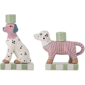 Bloomingville Doglie Kerzenhalter 2er Set, Rosa