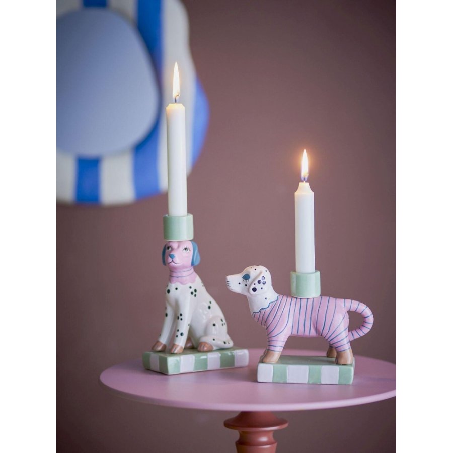 Bloomingville Doglie Kerzenhalter 2er Set, Rosa