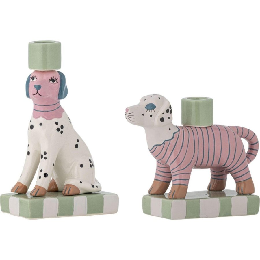 Bloomingville Doglie Kerzenhalter 2er Set, Rosa