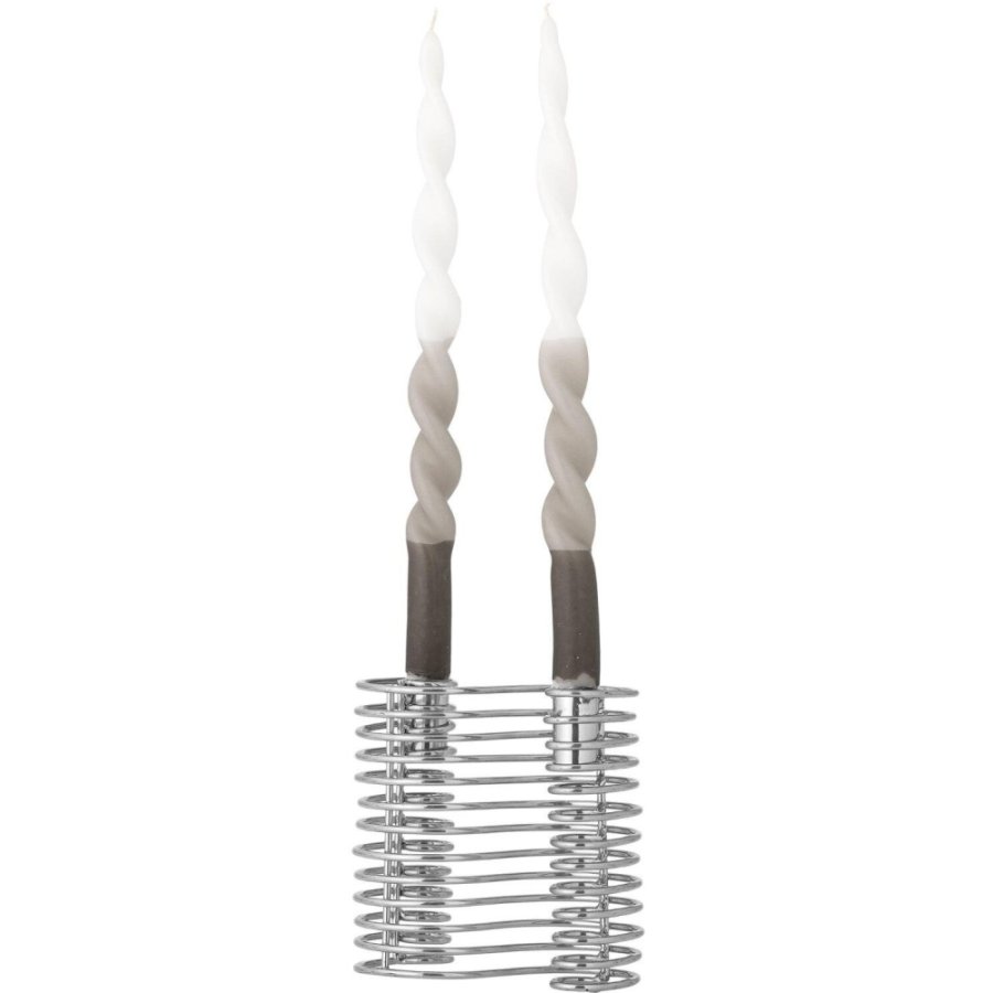 Bloomingville Wavela Kerzenhalter H14,5 cm, Silber