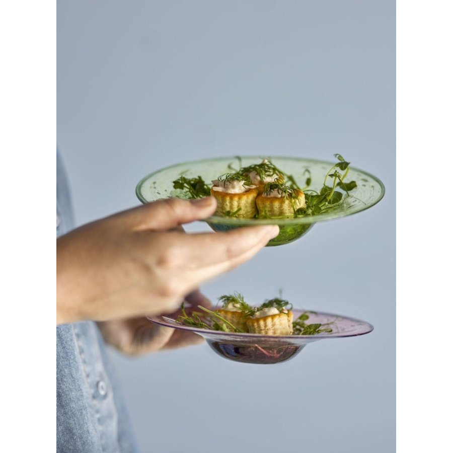 Bloomingville Sunil Tallerken 2 stk. 19,5 cm, Grn/Lilla