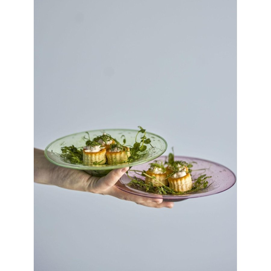 Bloomingville Sunil Tallerken 2 stk. 19,5 cm, Grn/Lilla