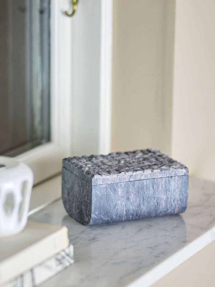 Bloomingville Nubia Box mit Deckel 15 cm, Grau