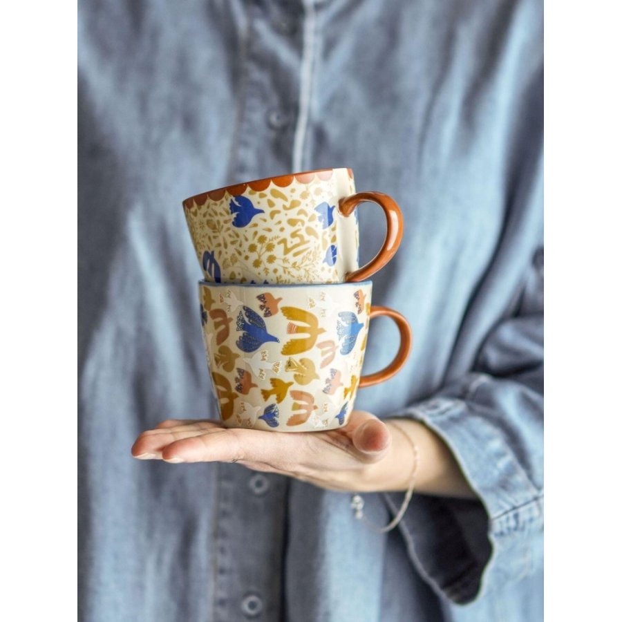 Bloomingville Anniversary Tasse 2er Set 30 cl, Braun