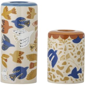 Bloomingville Anniversary Kerzenhalter 2er Set, Braun